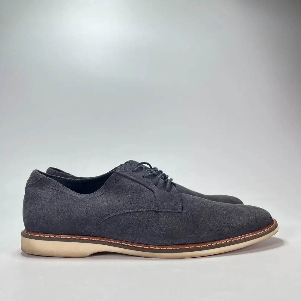 BP Shane-Lea Dark Gray Suede Casual Low Top Plain Toe Derby Shoes Men's Size 12M